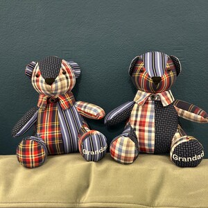 Memory Keepsake Bear Made From Loved One’s Clothing – Memorial Teddy – Bereavement Sympathy Gift image 18