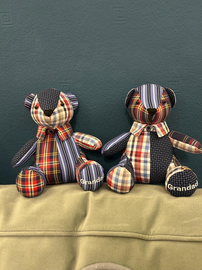 Memory Keepsake Bear Made From Loved One’s Clothing – Memorial Teddy – Bereavement Sympathy Gift image 18