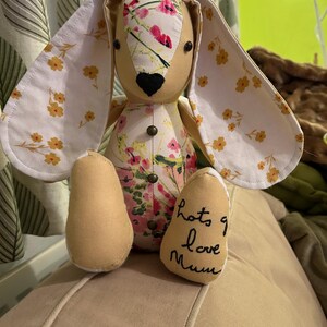 Handmade Bunny Memory Keepsake Made from Clothing | Bereavement| New Baby Gift bild 16