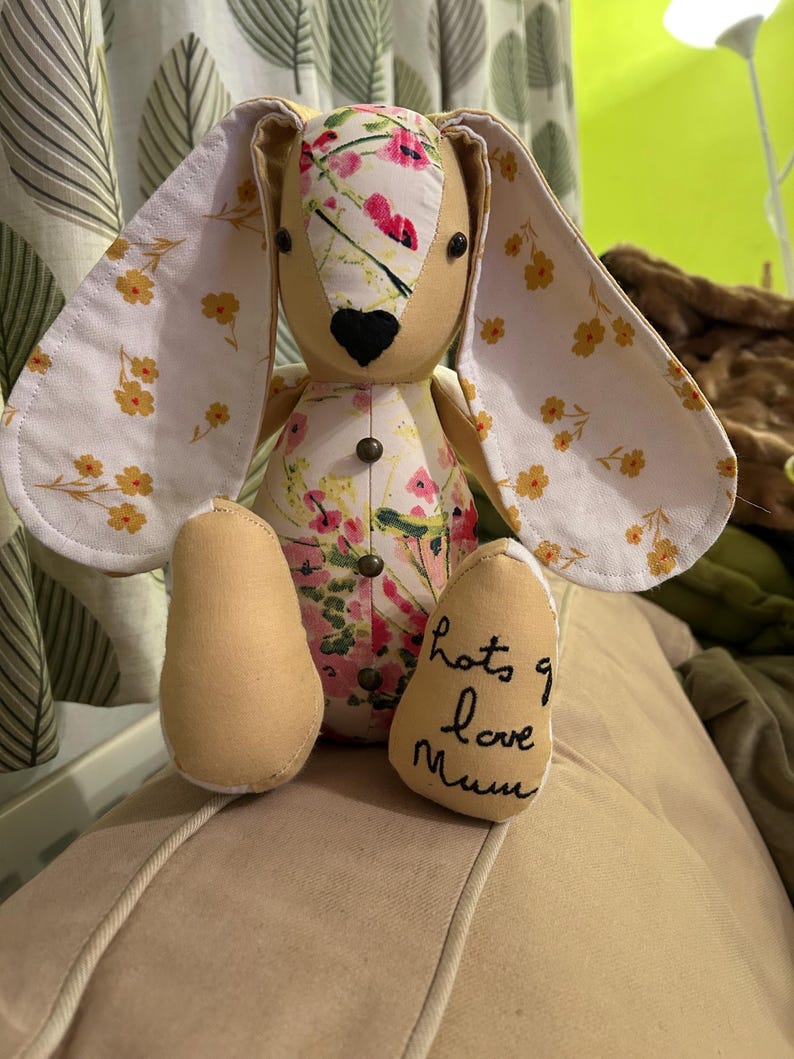 Handmade Bunny Memory Keepsake Made from Clothing | Bereavement| New Baby Gift bild 16