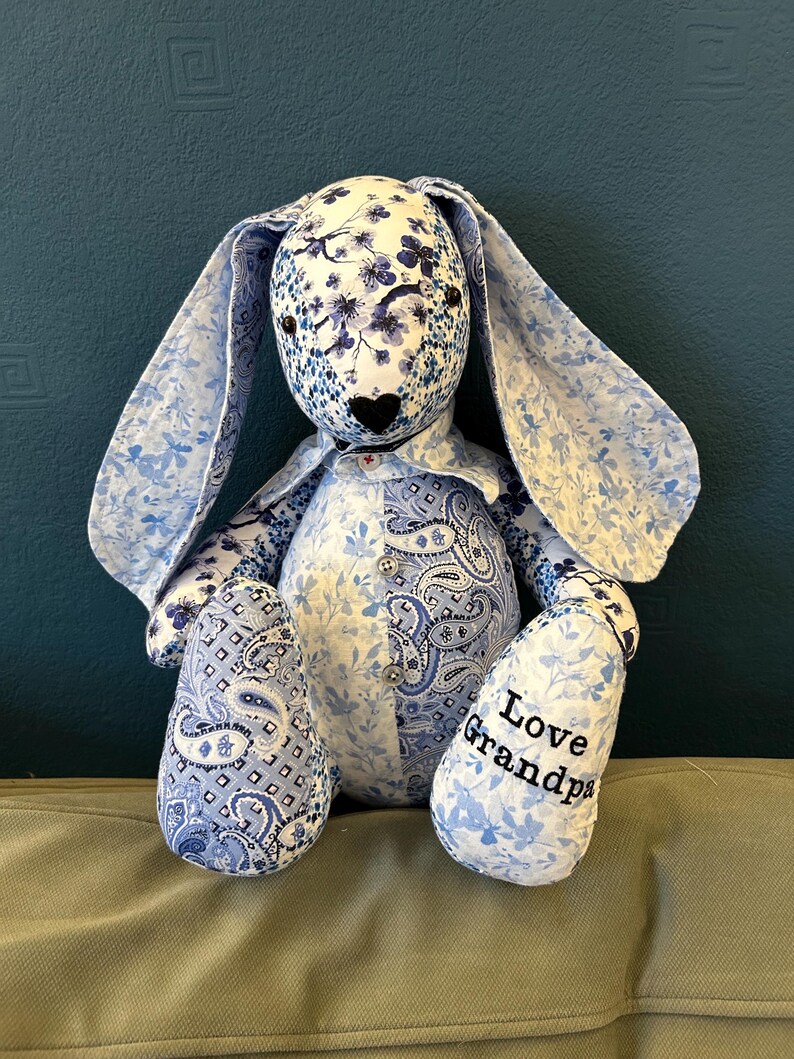 Handmade Bunny Memory Keepsake Made from Clothing | Bereavement| New Baby Gift bild 11