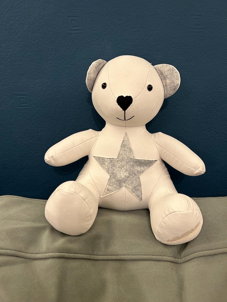 Memory Keepsake Bear Made From Loved One’s Clothing – Memorial Teddy – Bereavement Sympathy Gift image 17