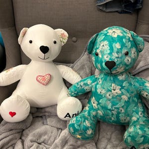 Memory Keepsake Bear Made From Loved One’s Clothing – Memorial Teddy – Bereavement Sympathy Gift image 4