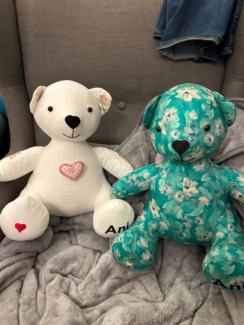 Memory Keepsake Bear Made From Loved One’s Clothing – Memorial Teddy – Bereavement Sympathy Gift image 4