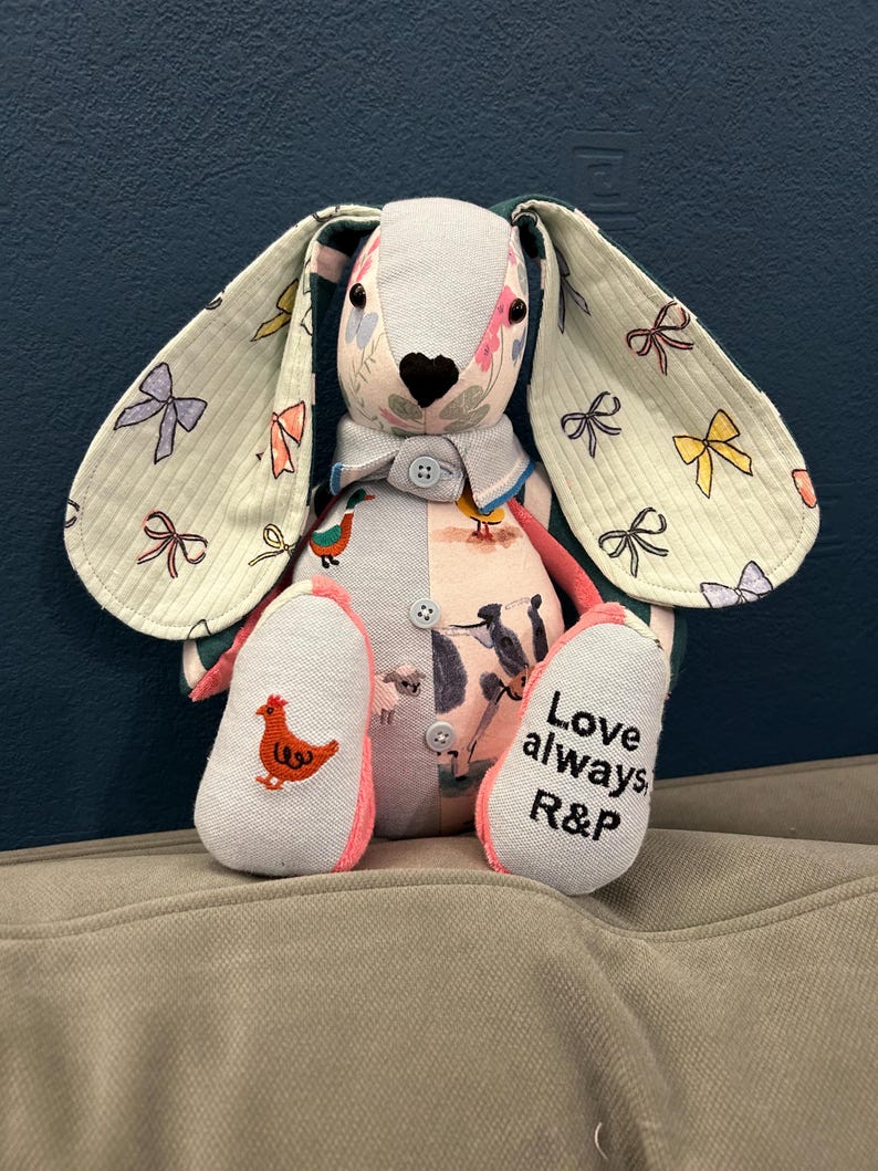 Handmade Bunny Memory Keepsake Made from Clothing | Bereavement| New Baby Gift bild 19