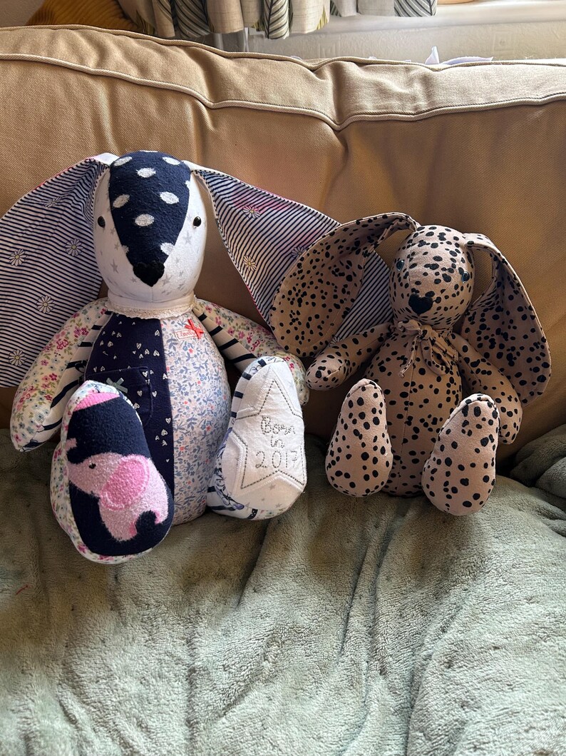 Handmade Bunny Memory Keepsake Made from Clothing | Bereavement| New Baby Gift bild 15