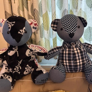 Memory Keepsake Bear Made From Loved One’s Clothing – Memorial Teddy – Bereavement Sympathy Gift image 13