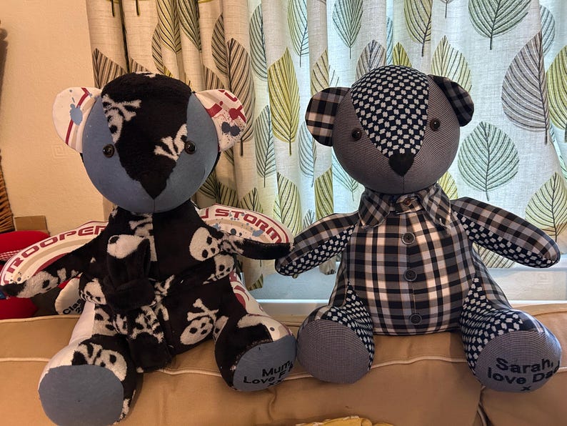 Memory Keepsake Bear Made From Loved One’s Clothing – Memorial Teddy – Bereavement Sympathy Gift image 13