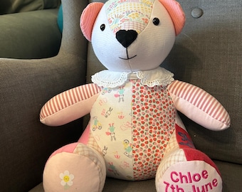 Birth Weight Memory Bear: Weighted Teddy, Baby Shower Gift, First Birthday Heirloom