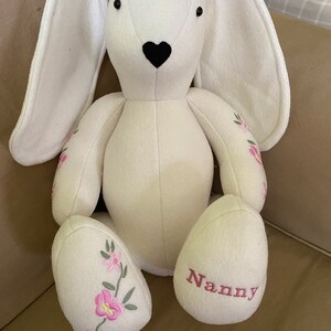 Handmade Bunny Memory Keepsake Made from Clothing | Bereavement| New Baby Gift bild 5