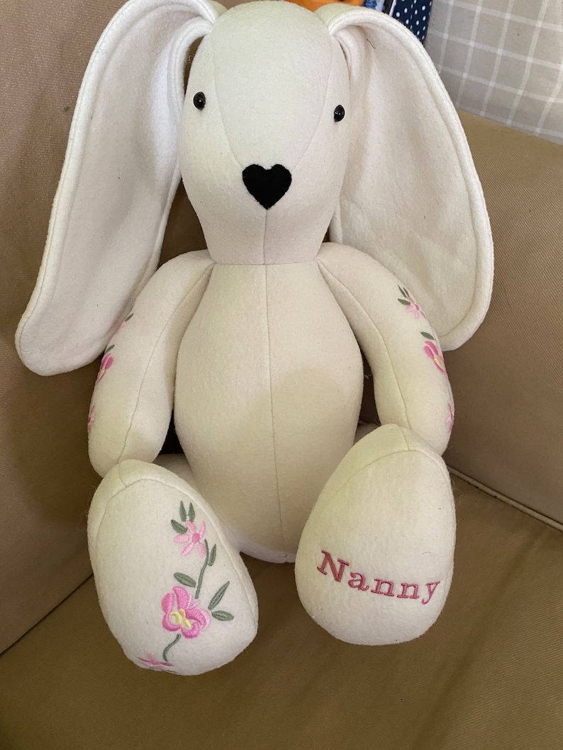 Handmade Bunny Memory Keepsake Made from Clothing | Bereavement| New Baby Gift bild 5