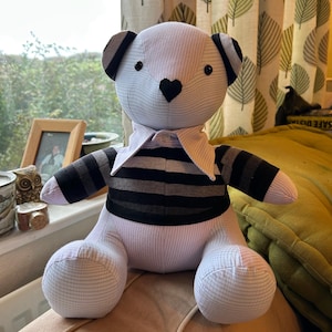 Memory Keepsake Bear Made From Loved One’s Clothing – Memorial Teddy – Bereavement Sympathy Gift image 12