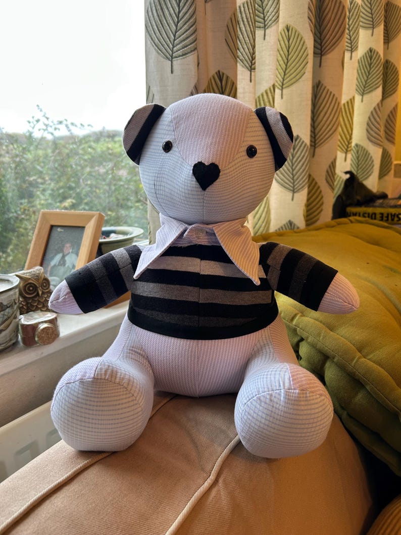 Memory Keepsake Bear Made From Loved One’s Clothing – Memorial Teddy – Bereavement Sympathy Gift image 12
