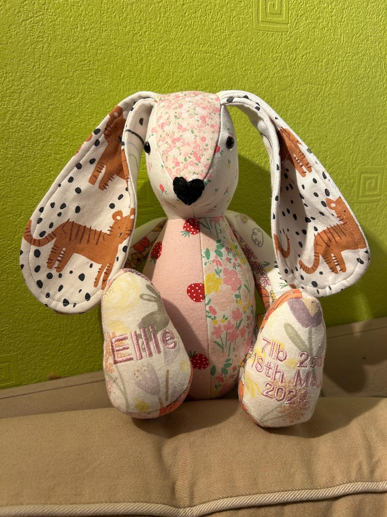 Handmade Bunny Memory Keepsake Made from Clothing | Bereavement| New Baby Gift bild 20