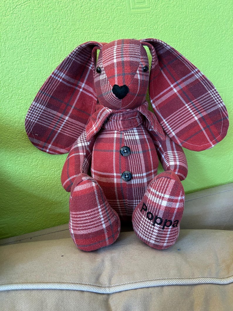 Handmade Bunny Memory Keepsake Made from Clothing | Bereavement| New Baby Gift bild 10