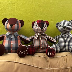 Memory Keepsake Bear Made From Loved One’s Clothing – Memorial Teddy – Bereavement Sympathy Gift image 16