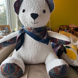 Memory Keepsake Bear Made From Loved One’s Clothing – Memorial Teddy – Bereavement Sympathy Gift image 2