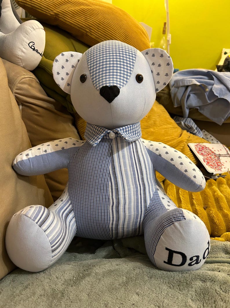 Memory Keepsake Bear Made From Loved One’s Clothing – Memorial Teddy – Bereavement Sympathy Gift image 10