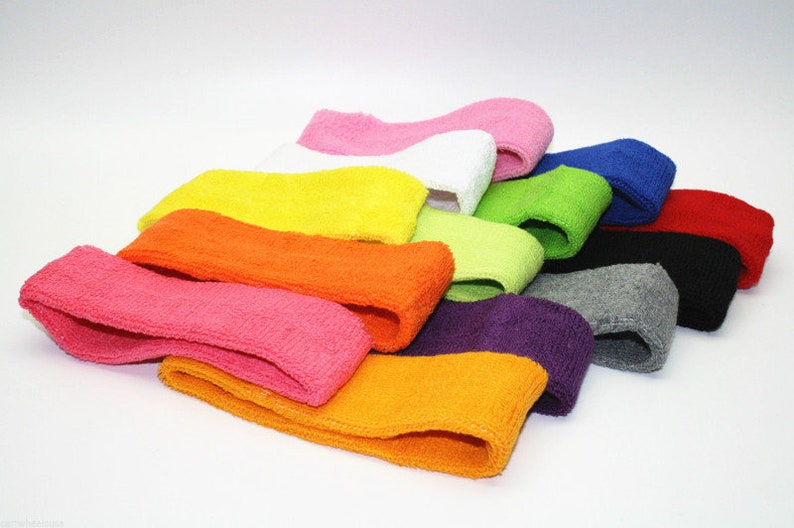 Cartwheels Cotton Sweatband Set 1x Headband 2x Wristbands Limited Quantity image 7