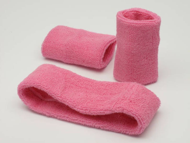 Cartwheels Cotton Sweatband Set 1x Headband 2x Wristbands Limited Quantity image 4