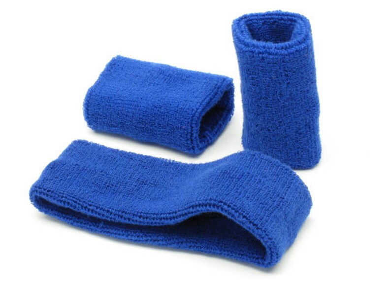 Cartwheels Cotton Sweatband Set 1x Headband 2x Wristbands Limited Quantity Royal Blue