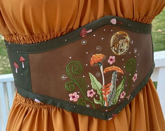 Cottagecore Mushroom corset belt