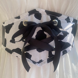Cow Print corset belt