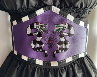 Beetlejuice inspired corset belt