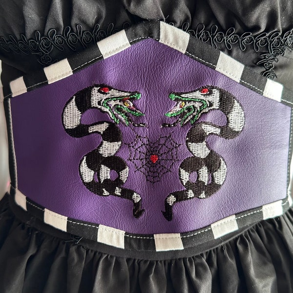 Beetlejuice inspired corset belt