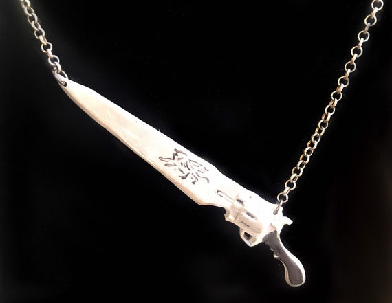 Final Fantasy Viii Inspired Squall Gunblade Necklace Etsy