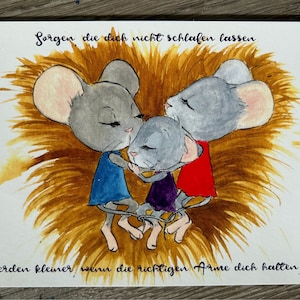 Postkarte Mäuse