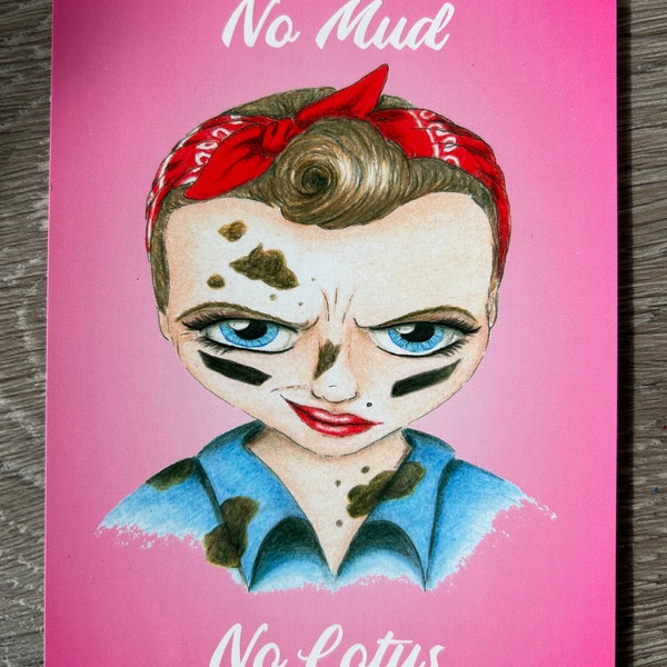 Postkarte „No mud - no lotus“