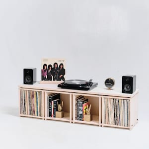 Record Storage BOXSET of 4 with 4 Topper
