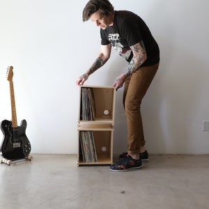 Modular Record Storage Console Set of 2 With Topper - Etsy