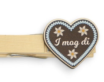 Glubbal ( Glupperl ) Lebkuchenherz / BLAU - i mog di + Text