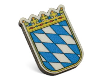 Trachten Pin Bayernwappen mit Krone, bayerischer Pin, Pin Anstecker, Trachten Acessoire