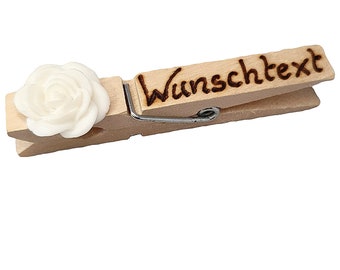 Glubbal ( Glupperl ) Rose weiß + Text