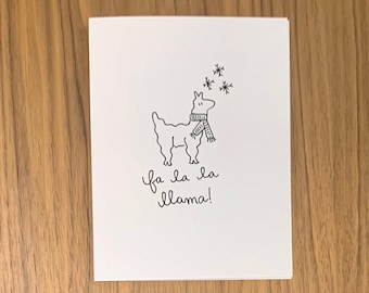 Fa la la Llama Card