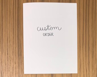 Hand Illustrated Custom Card, Personalized Stationery (5x7)