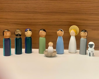 Peg Doll Nativity Set
