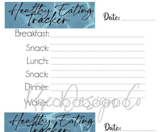 Daily food tracker PRINTABLE