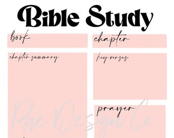 Bible study printable worksheet bundle