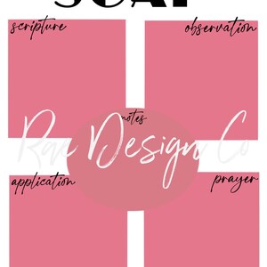 SOAP Bible Study Printable Worksheet Bundle - Etsy
