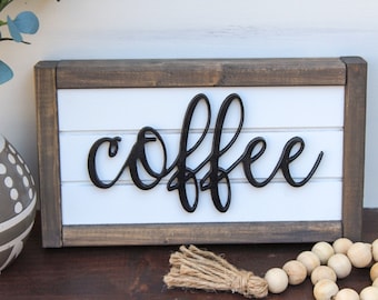 3D coffee sign - coffee station decor