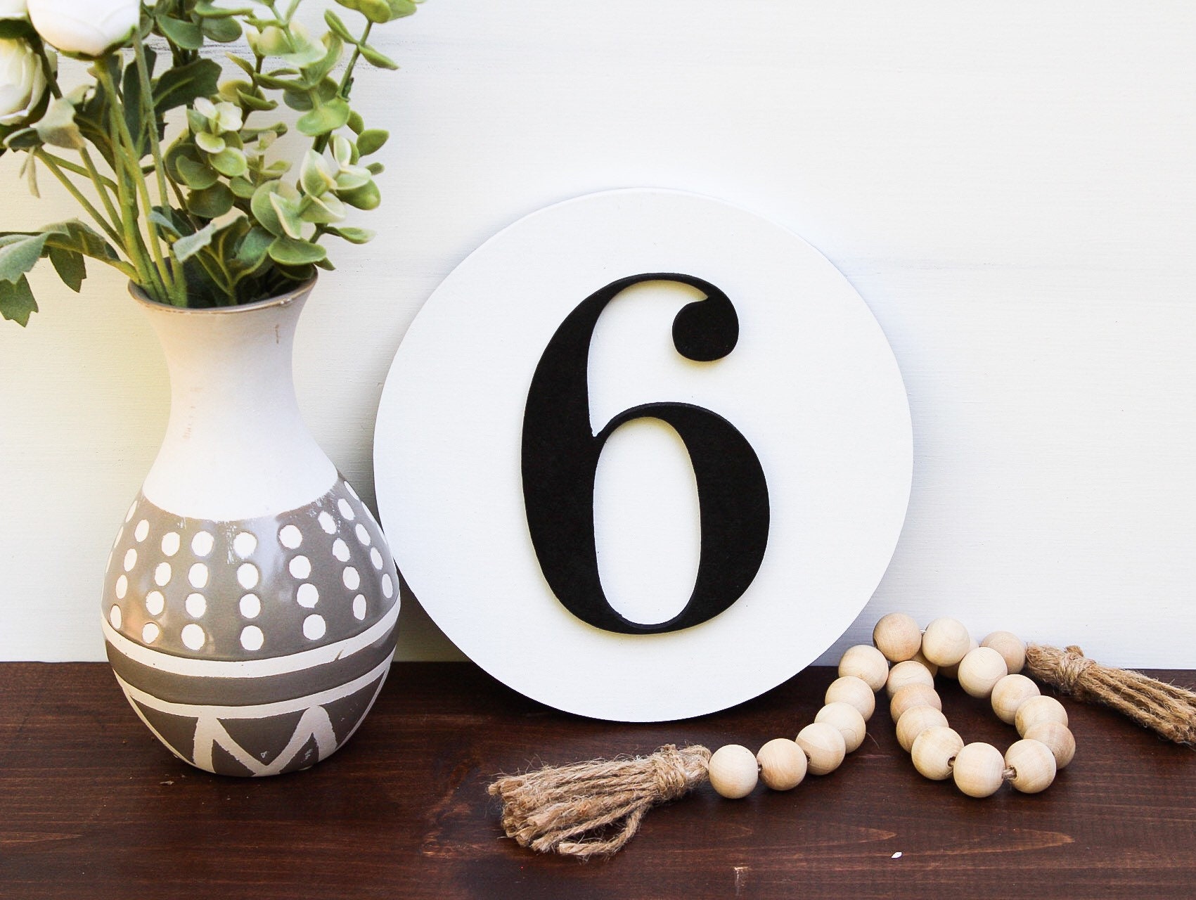 6 Zeichen Nummer 6 Schild Party des Zeichens Etsy