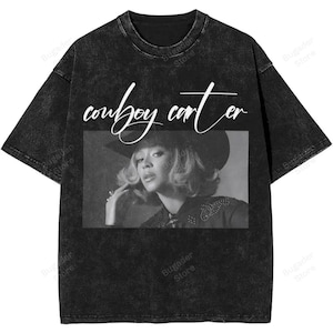 Merchandising de la gira Cowboy Carter de Beyoncé 2025, camiseta de rodeo de dos caras Cowboy Carter de Beyoncé, camiseta unisex con gráfico retro de concierto, regalos para ella