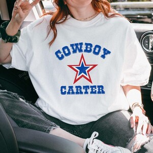 Camisa Cowboy Carter, camiseta inspirada en álbumes de música country, camiseta con gráfico de estrella del oeste, atuendo para concierto de rodeo, camisa vaquera retro americana
