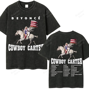 Nueva camiseta del Cowboy Carter Tour 2025, camiseta vintage lavada