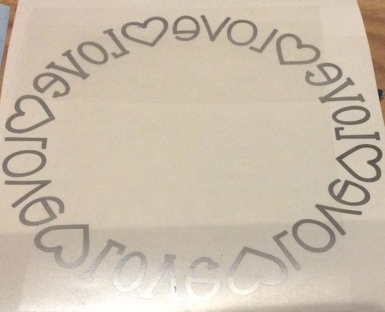 Love circle vinyl decal for frames. Do it yourself crafts. Etsy