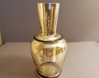 Vintage Orange Glass Liquor Decanter